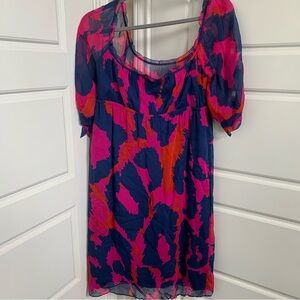 Diane Von Furstenberg Midi Dress in Silk, Size 4